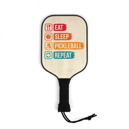 Pickleball Paddles Kit — "Eat Sleep Pickleball Repeat" Paddle & Ball Set