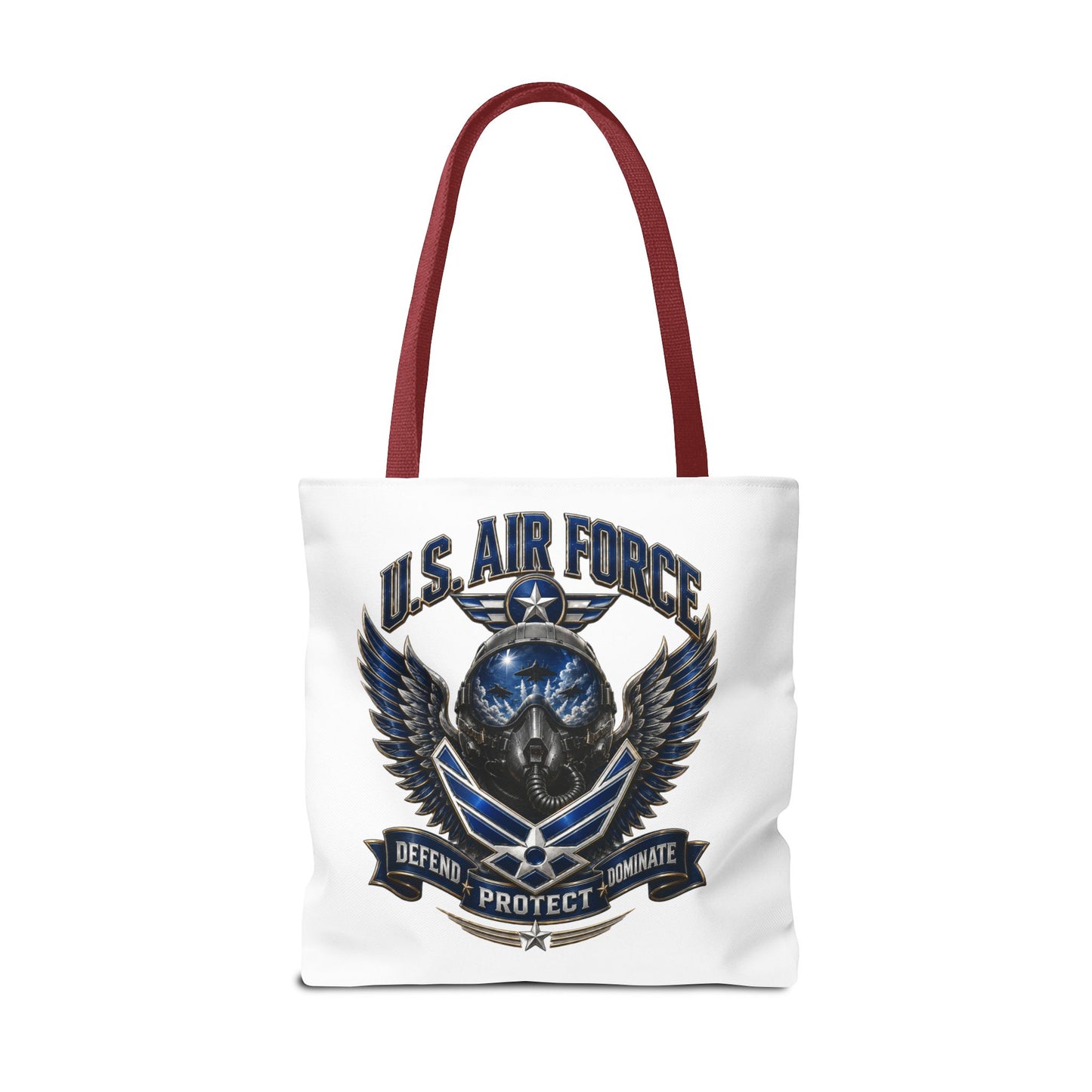 U.S. Air Force Emblem Tote Bag — Military Wings & Skull Design
