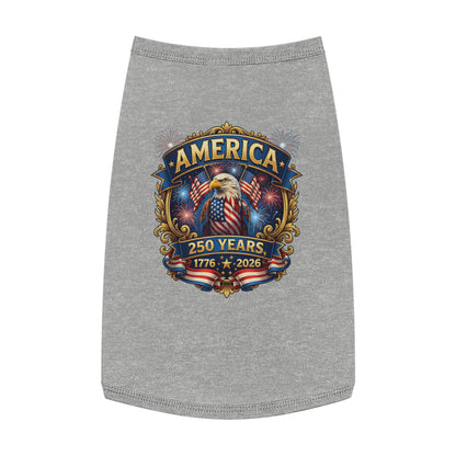 America 250 Pet Tank Top - 1776-2026 Patriotic Eagle & Fireworks