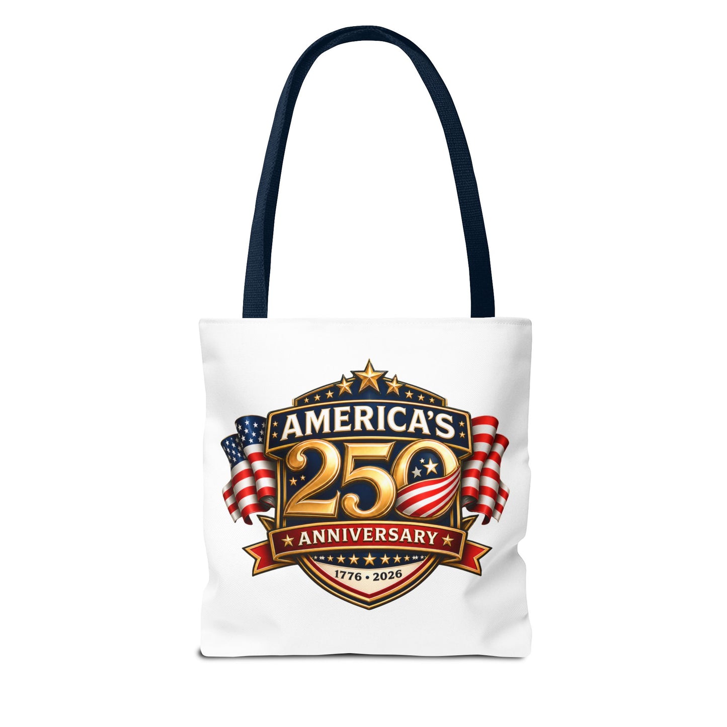 25th Anniversary America Tote Bag — Patriotic 1776–2026 Commemorative Flag Design