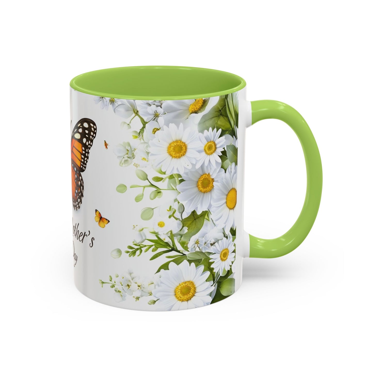Mother's Day Butterfly Coffee Mug – 'Happy Mother's Day' Floral Accent Mug