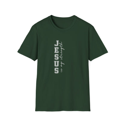 Jesus Strength Vertical Script T-Shirt