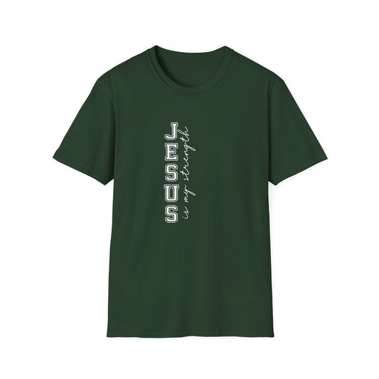 Jesus Strength Vertical Script T-Shirt