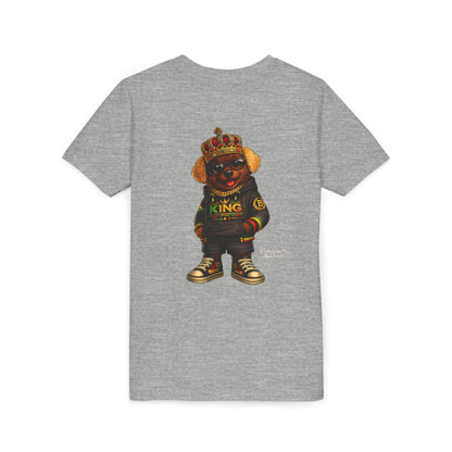 Youth Tee — 'Lil King' Crowned Bear Graphic Shirt