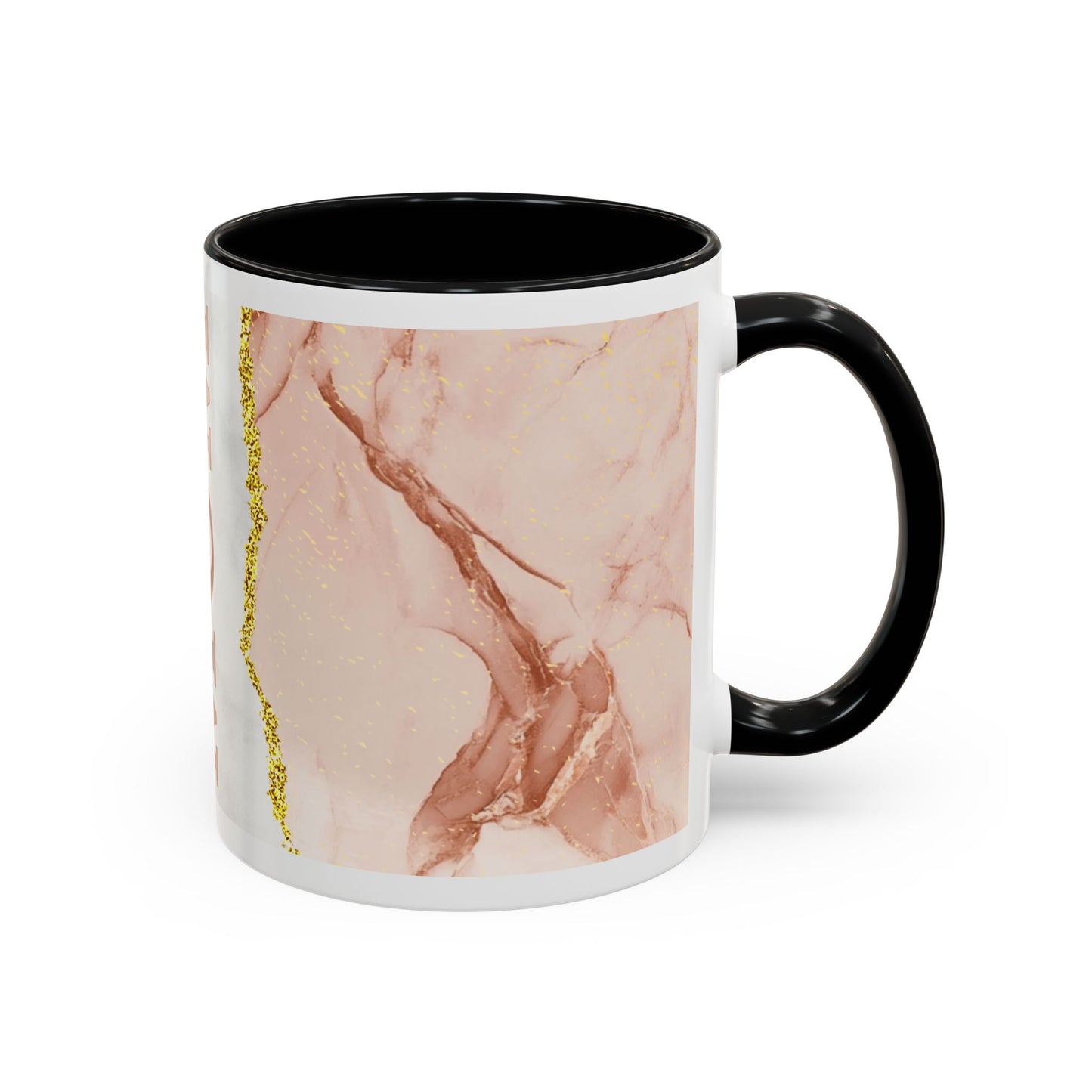 Mom Marble Accent Coffee Mug — Rose Gold & Gold Vein 11/15oz Gift