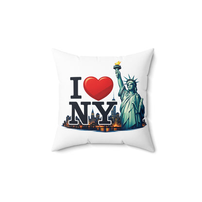 I  NY Statue of Liberty Throw Pillow — New York City Souvenir Decor