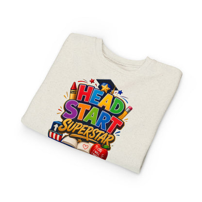 Head Start Superstar Toddler Sweatshirt — Colorful Preschool Graduation Gift