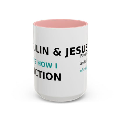 Christian Diabetes Coffee Mug – "Powered by Faith and a Little Bit of Insulin" Accent Mug (11/15oz)