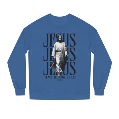 Jesus Graphic Sweatshirt — 'The Way The Truth The Life' Christian Crewneck