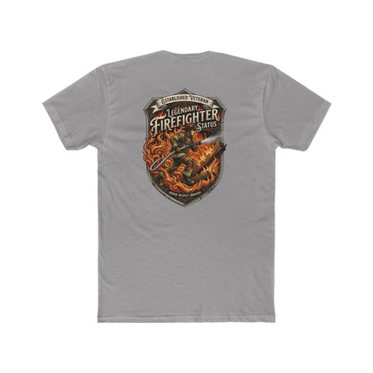 Firefighter Badge T-Shirt — Legendary Firefighter Status Graphic Tee