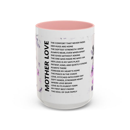 Mother Love Coffee Mug — Floral Poem Tribute (11/15oz)