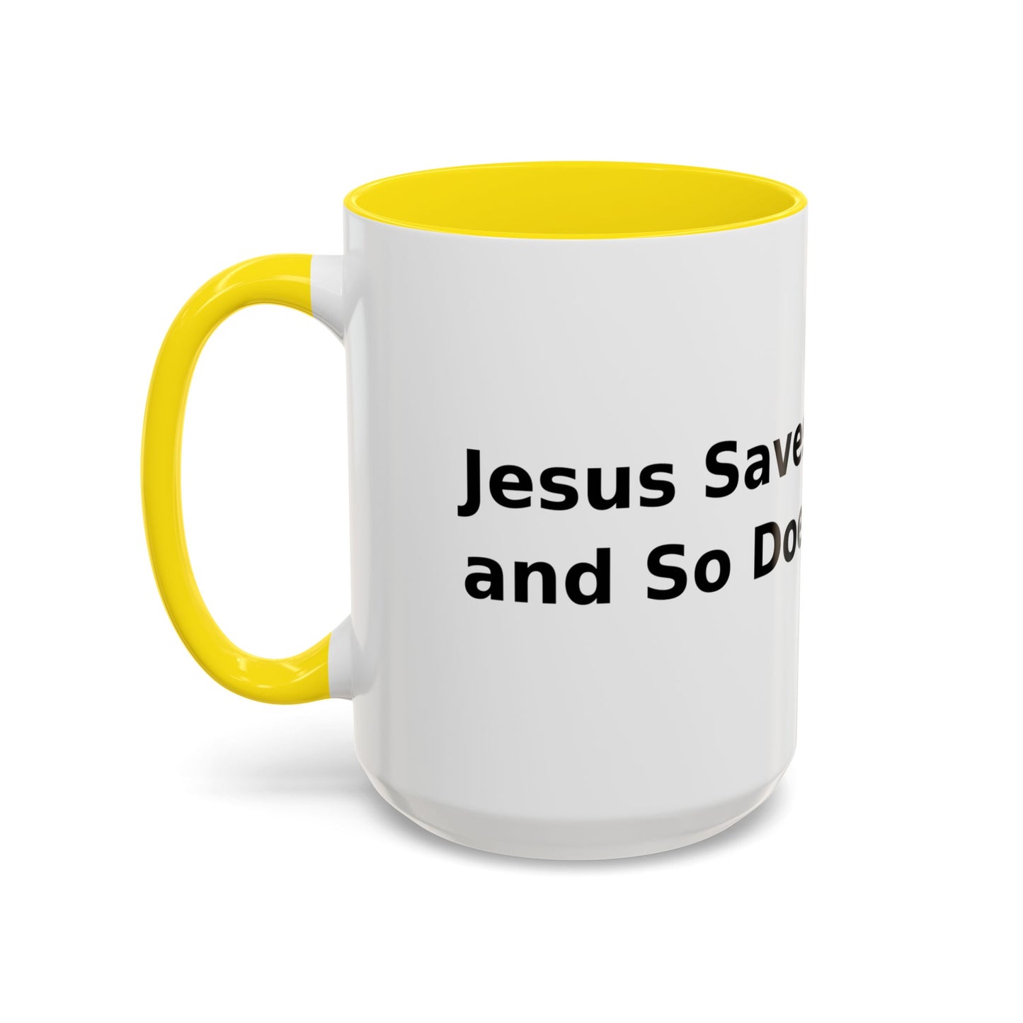 Accent Coffee Mug — “Faith + Medicine: Insulin Saves” Black-Accent Mug (11/15 oz)