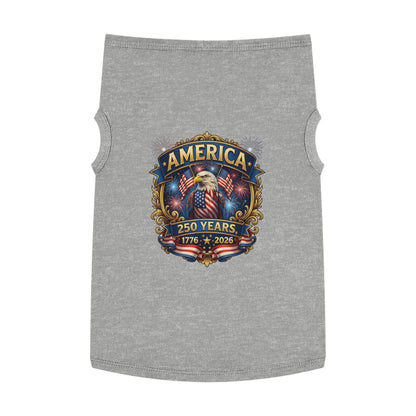 America 250 Pet Tank Top - 1776-2026 Patriotic Eagle & Fireworks