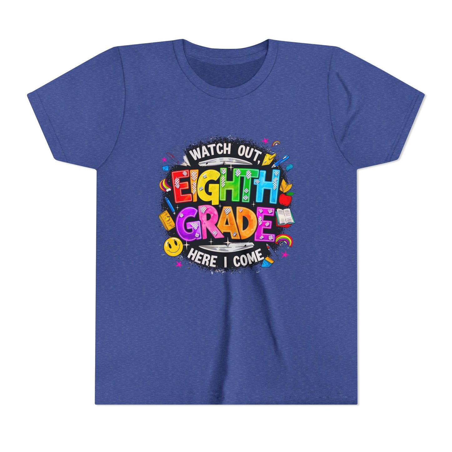 Eighth Grade Kids T‑Shirt — "Watch Out, Eighth Grade Here I Come" Back-to-School Tee