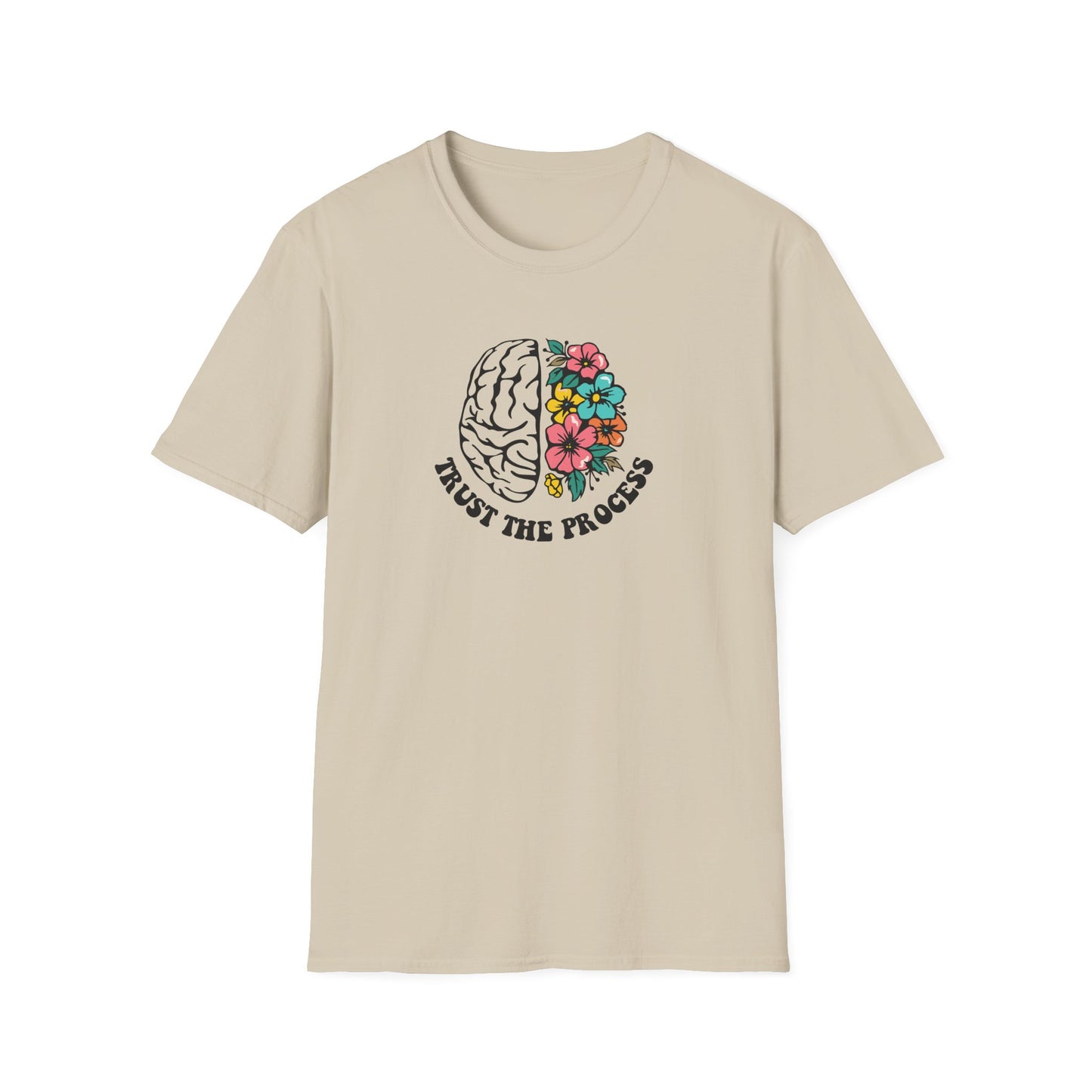 Trust the Process Brain & Flowers T-Shirt