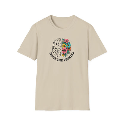 Trust the Process Brain & Flowers T-Shirt