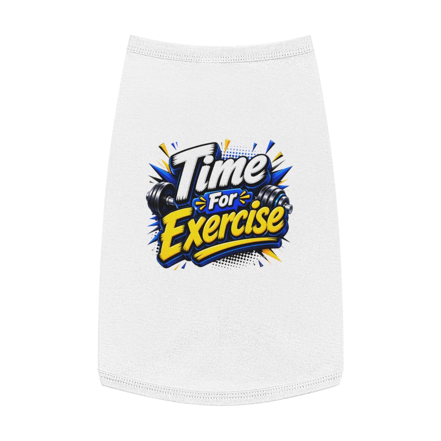 Pet Tank Top — "Time For Exercise" Dog Workout Tee