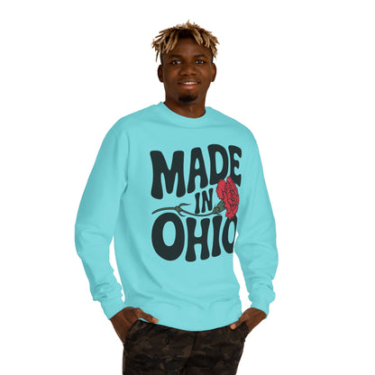 Made in Ohio Sweatshirt — Retro Floral State Pride Crewneck
