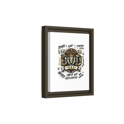 Framed Matte Canvas 'Best Ever DAD' Wall Art – Lion King Design, Father’s Day Gift