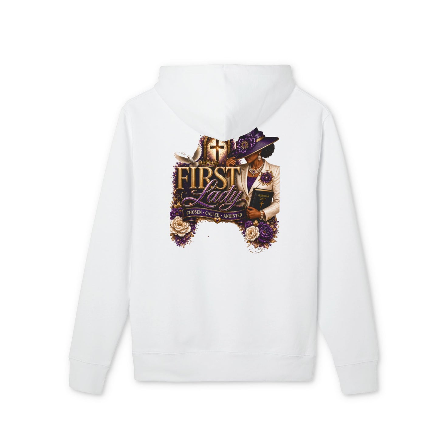Hoodie — "First Lady" Vintage Floral Church Hat Design