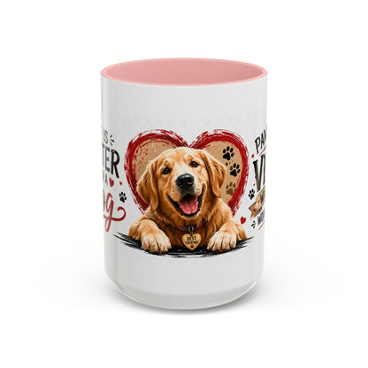 Pawsitive Vibes Coffee Mug - "Wag More, Worry Less" Dog Lover Accent Mug