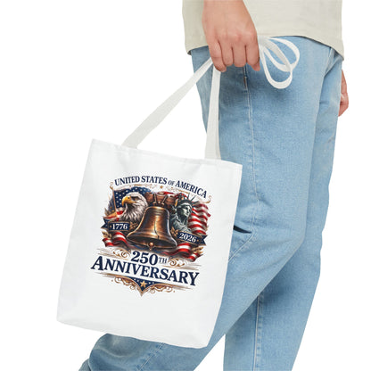 Anniversary Tote Bag — "United States of America 250th Anniversary" Liberty Bell Design