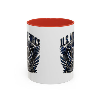 U.S. Air Force Eagle Coffee Mug – "Aim High" Accent Ceramic Mug (11/15oz)