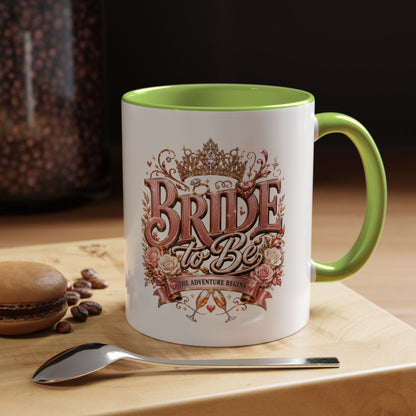 Bride to Be Coffee Mug — Floral Bridal Accent Mug (11/15oz)