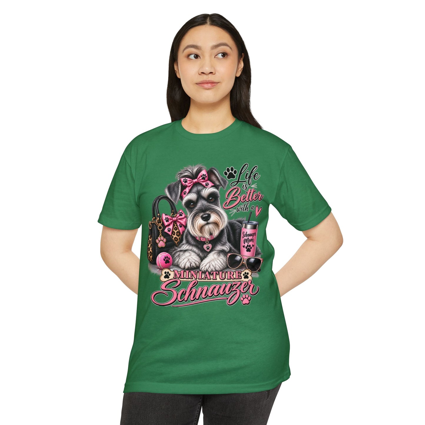 Miniature Schnauzer T-Shirt — "Life’s Better with a Miniature Schnauzer" Cute Dog Tee