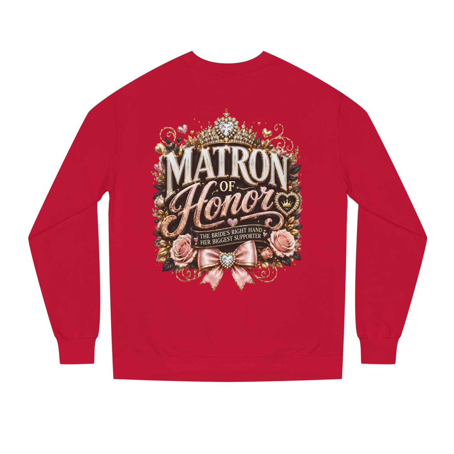 Matron of Honor Sweatshirt — Elegant Bridal Party Crewneck