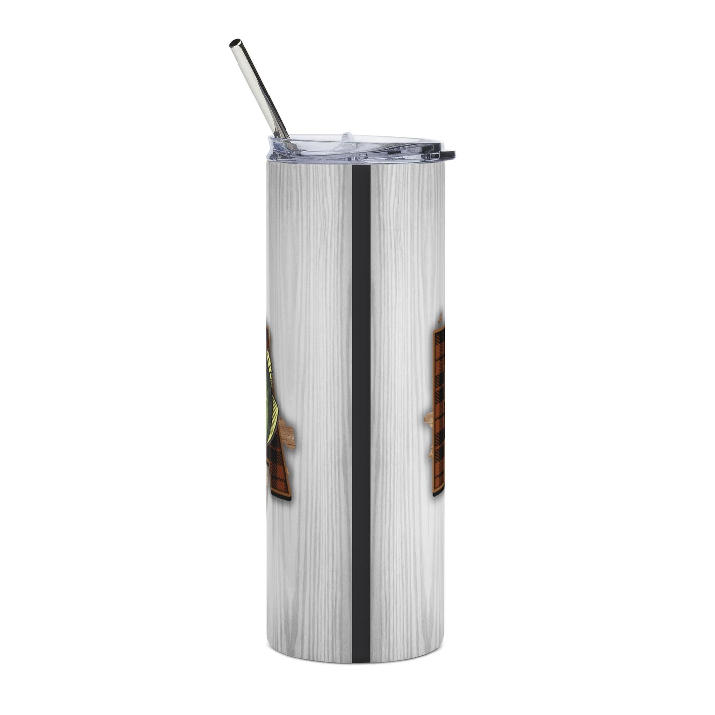 Fishing Dad 20oz Stainless Steel Tumbler – Plaid ‘Dad’ Outdoor Camper Design