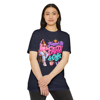 Fueled by Faith & Coffee T-Shirt — Christian Inspirational Graphic Tee