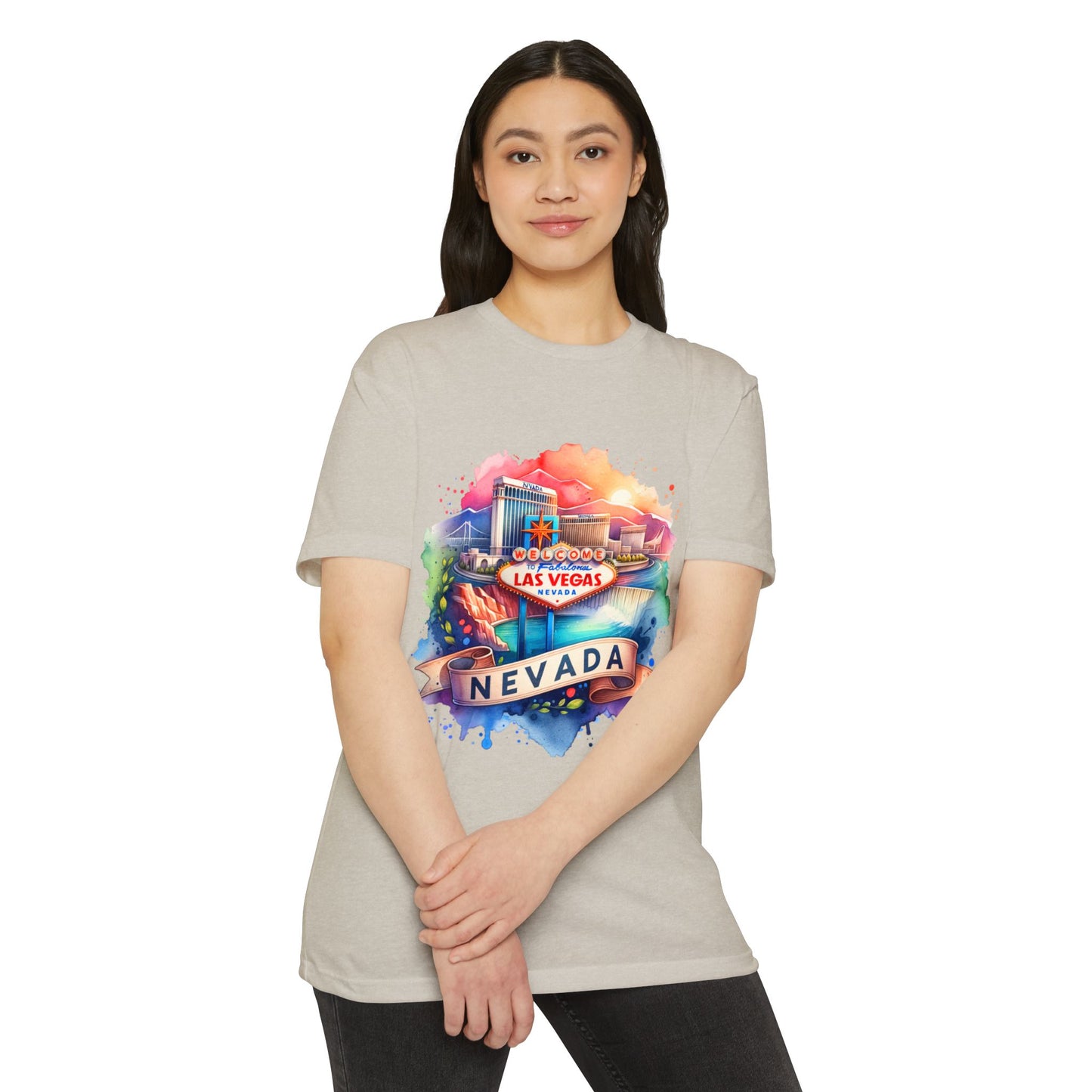 Las Vegas Nevada Watercolor T-Shirt