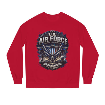 Air Force Crewneck Sweatshirt - U.S. Military Emblem Graphic