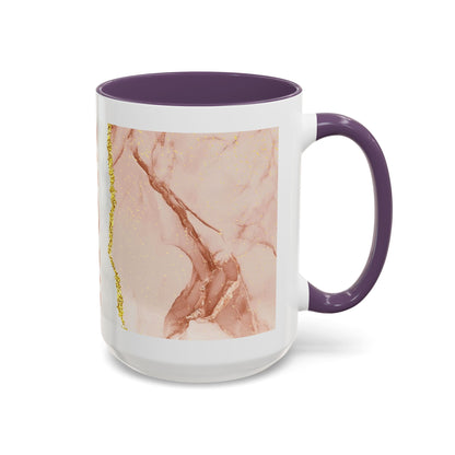 Mom Marble Accent Coffee Mug — Rose Gold & Gold Vein 11/15oz Gift