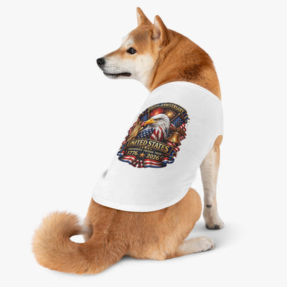 Patriotic Pet Tank Top – 250th Anniversary United States 1776-2026 Eagle Design