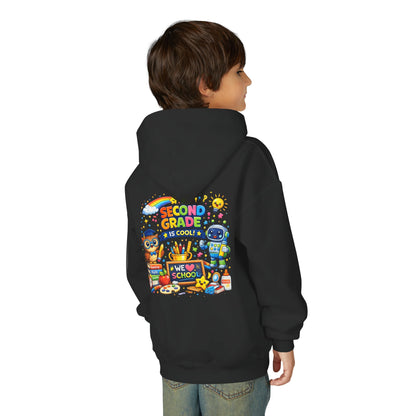 Second Grade Hoodie — 'Second Grade Is Cool' Kids Back-to-School Sweatshirt