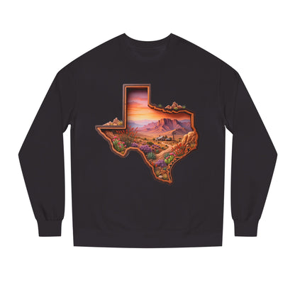 Texas Sunset Crewneck Sweatshirt — Scenic Lone Star State Landscape
