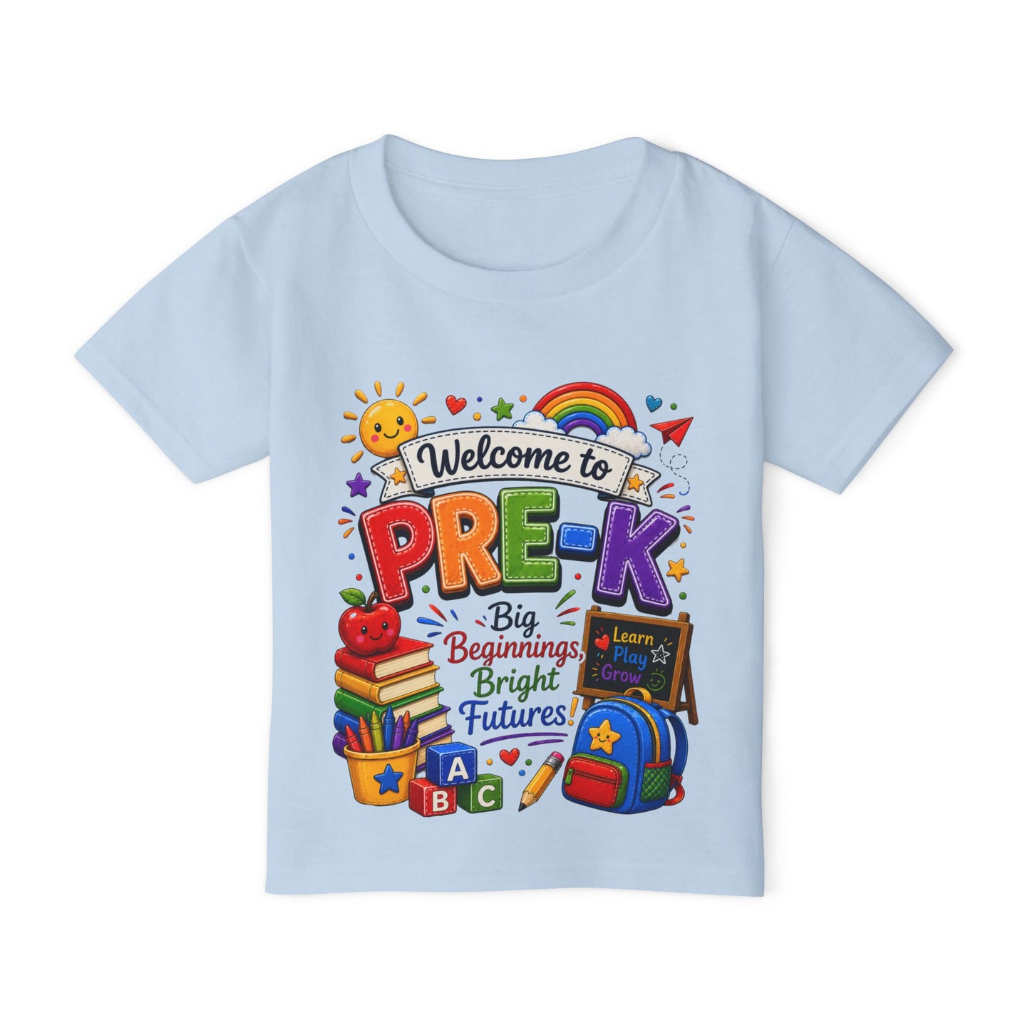Welcome to Pre-K Toddler T‑Shirt — "Big Beginnings Bright Futures" Back‑to‑School Tee