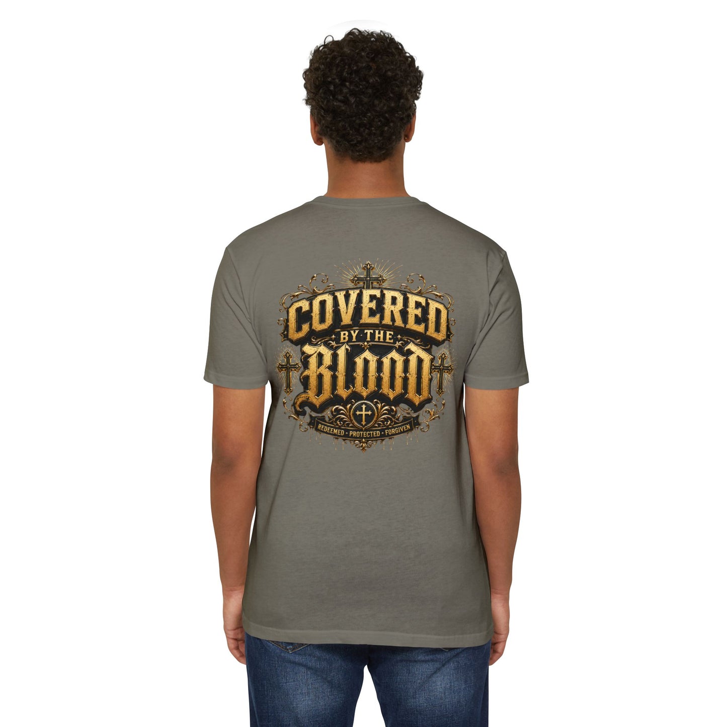 Covered by the Blood T-Shirt — Christian Faith Cross Graphic Tee