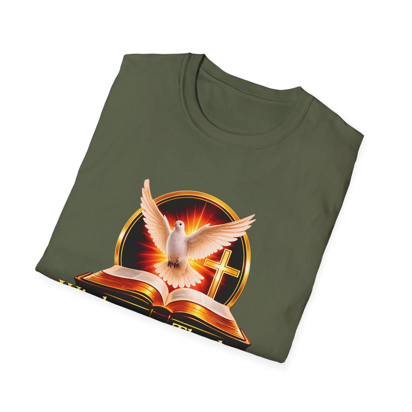 Wisdom and Theology T-Shirt — Dove, Bible & Cross Christian Tee
