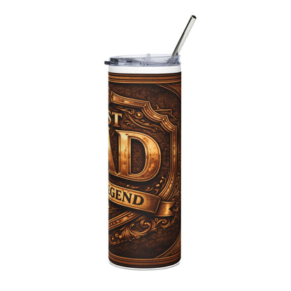 Best Dad Stainless Steel Tumbler 20oz — "True Legend" Insulated Travel Cup