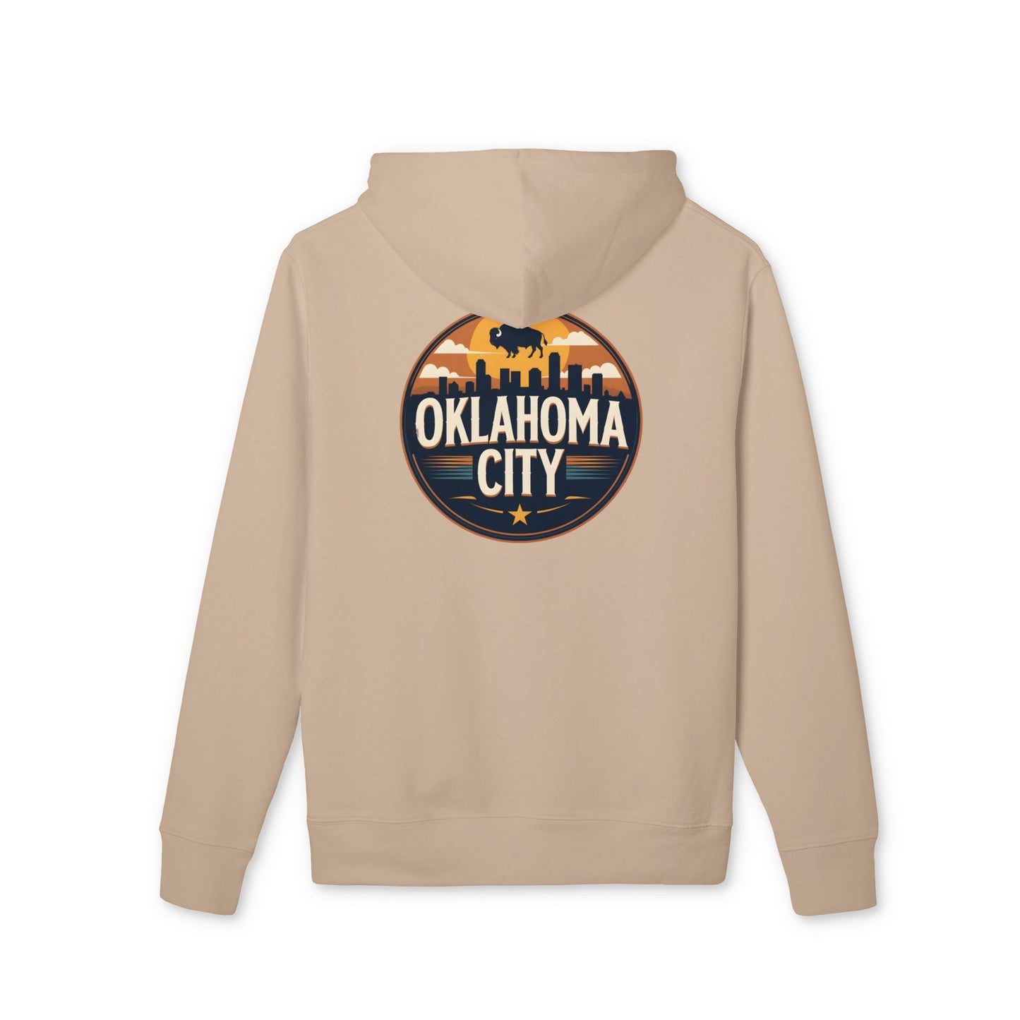 Oklahoma City Skyline Hoodie — Retro Sunset City Crewneck