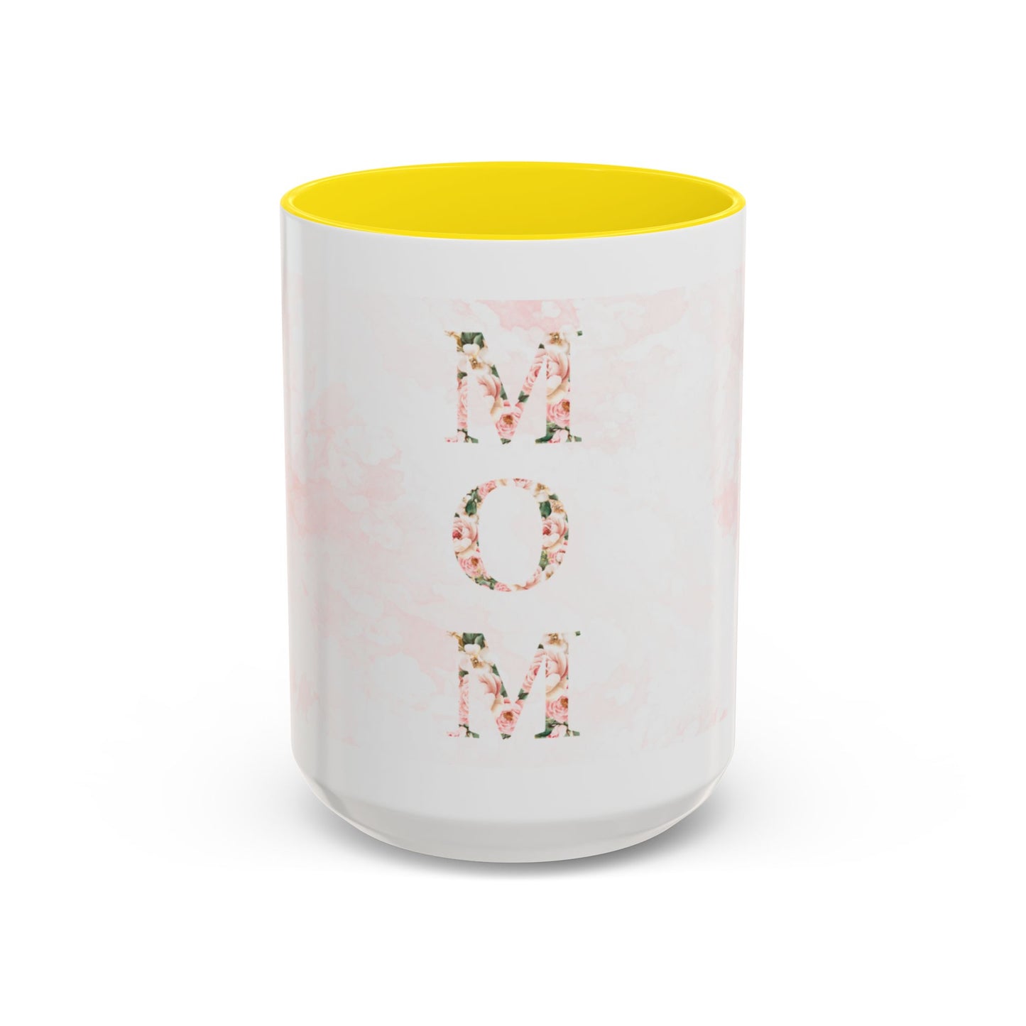 Mom Floral Accent Coffee Mug — Pink Roses Mother's Day Gift (11/15oz)