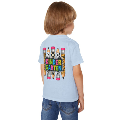 Kindergarten Pencils Toddler T-Shirt — Colorful Back-to-School Tee
