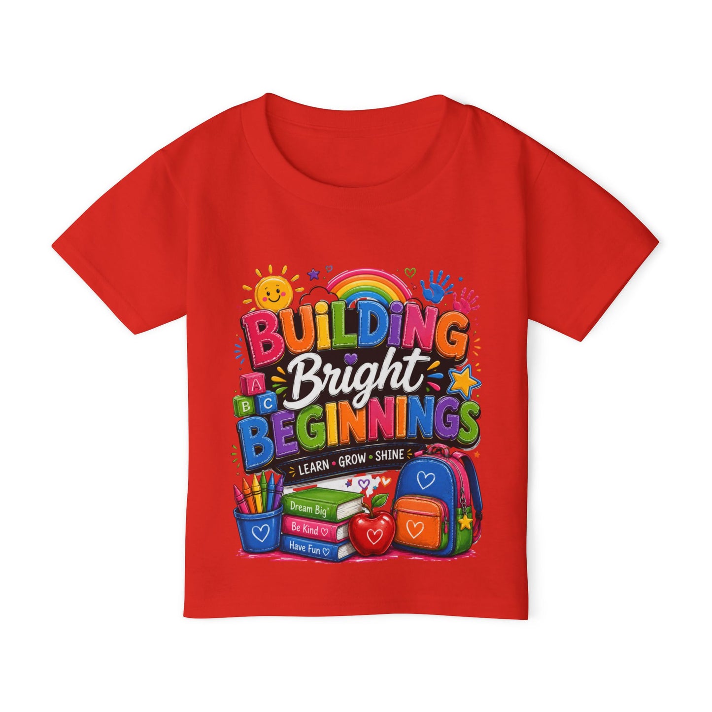 Toddler T-Shirt — "Building Bright Beginnings" Back-to-School Graphic