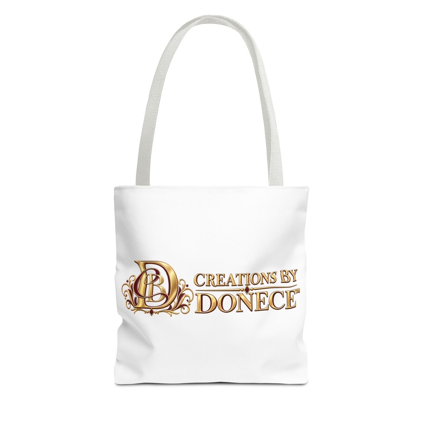 Creations by Donece Logo Tote Bag - Branded All-Over Print Canvas Tote
