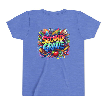Second Grade Youth Tee — Colorful Back-to-School Kids T-Shirt