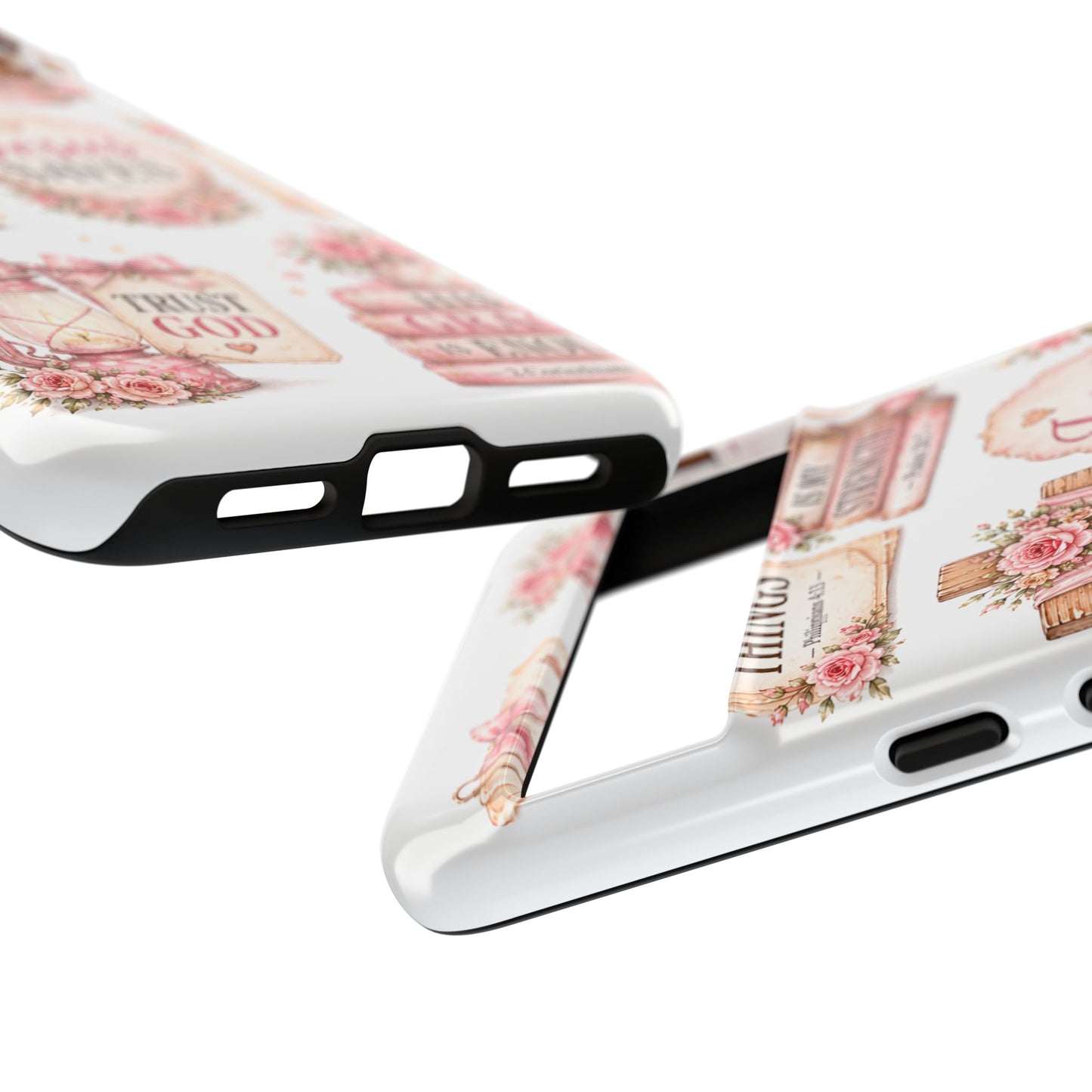 Faith Phone Case — 'Jesus Saves' Floral Christian Scripture iPhone Case