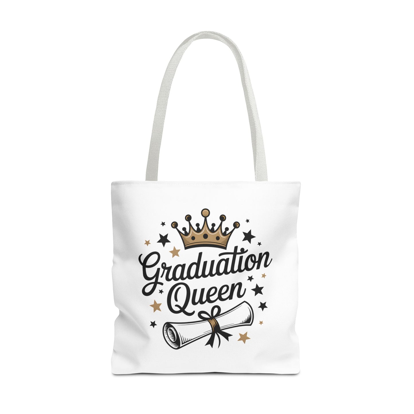 Graduation Queen Tote Bag – Crown & Diploma Commencement Gift